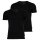 JOOP! Mens T-shirts, V-neck, 2-pack - Everyday, undershirt, cotton stretch Black M (Medium)