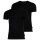 JOOP! Mens T-shirts, round neck, 2-pack - everyday, undershirt, cotton stretch Black S (Small)