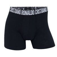 CR7 Herren Boxershorts, 3er Pack - Trunks, Cotton Stretch, Logobund Schwarz XL