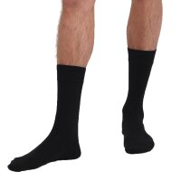 Bamboo basics unisex socks, pack of 12 - BEAU Anklet Socks, short socks, plain Black 41-46 (UK 7-11)