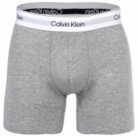 Calvin Klein Herren Boxershorts, 3er Pack - Boxer Briefs, Icon Stretch, Logobund Schwarz/Weiß/Grau S