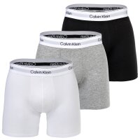 Calvin Klein mens boxer shorts, 3-pack - Boxer Briefs, Icon Stretch, logo waistband Black/White/Grey S (Small)