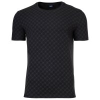 JOOP! mens T-shirt with all-over print – Leisure, round neck, cotton stretch Black S (Small)