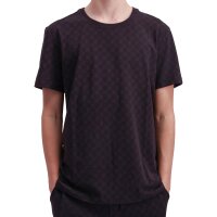 JOOP! mens T-shirt with all-over print – Leisure, round neck, cotton stretch Black S (Small)