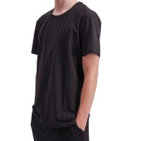 JOOP! mens T-shirt with all-over print – Leisure, round neck, cotton stretch Black S (Small)