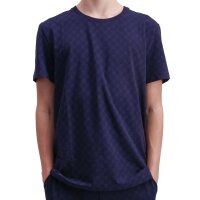 JOOP! Herren T-Shirt mit Allover-Print - Leisure, Rundhals, Cotton Stretch Blau 2XL