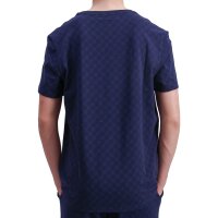 JOOP! Herren T-Shirt mit Allover-Print - Leisure, Rundhals, Cotton Stretch Blau 2XL