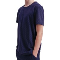 JOOP! Herren T-Shirt mit Allover-Print - Leisure, Rundhals, Cotton Stretch Blau 2XL