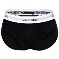 Calvin Klein Herren Slips, 3er Pack - Hip Briefs, Icon Stretch, Logobund Schwarz/Weiß/Grau S