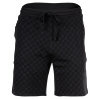 JOOP! Herren Sweatshorts mit Allover-Print - Leisure, kurze Hose, Cotton Stretch Schwarz M