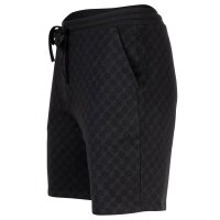 JOOP! Herren Sweatshorts mit Allover-Print - Leisure, kurze Hose, Cotton Stretch Schwarz M
