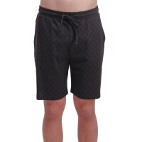 JOOP! Herren Sweatshorts mit Allover-Print - Leisure, kurze Hose, Cotton Stretch Schwarz M