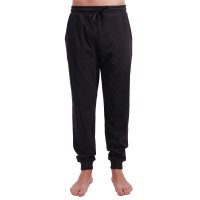 JOOP! mens jogging trousers with all-over print - Leisure, Jogger Pants, Cotton Stretch Black S (Small)