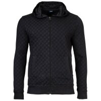 JOOP! mens sweat jacket with all-over print - Leisure, Hoodie Zip Front Jacket Black L (Large)