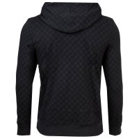 JOOP! Herren Sweatjacke mit Allover-Print - Leisure, Hoodie Zip Front Jacket Schwarz M