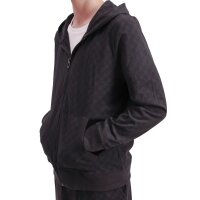 JOOP! mens sweat jacket with all-over print - Leisure, Hoodie Zip Front Jacket Black M (Medium)