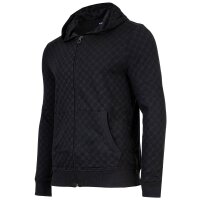 JOOP! Herren Sweatjacke mit Allover-Print - Leisure, Hoodie Zip Front Jacket Schwarz S