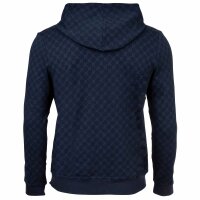 JOOP! mens sweat jacket with all-over print - Leisure, Hoodie Zip Front Jacket Blue S (Small)