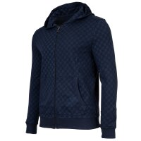 JOOP! mens sweat jacket with all-over print - Leisure, Hoodie Zip Front Jacket Blue S (Small)