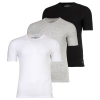 Calvin Klein mens T-shirt, 3-pack - Icon Stretch, round neck, microfiber Black/White/Grey S (Small)