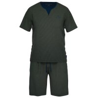 TOM TAILOR mens pyjamas - short, round neck, pyjama, piqué Green S (Small)