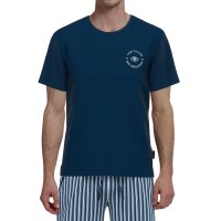 TOM TAILOR Herren Schlafanzug - kurz, Rundhals, Streifen, Pyjama, Baumwolle