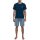 TOM TAILOR mens pyjamas - short, round neck, stripes, cotton Blue M (Medium)