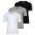Calvin Klein mens T-shirt, 3-pack - Icon Stretch, V-neck, microfiber Black/White/Grey S (Small)