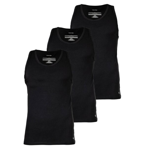 Calvin Klein mens vests, 3-pack - Icon Stretch, tank top, cotton mix Black 2XL (XX-Large)
