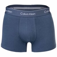 Calvin Klein Herren Boxershorts, 3er Pack - Trunks, Icon Stretch, Logobund Blau/Grau/Rot S