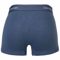 Calvin Klein Herren Boxershorts, 3er Pack - Trunks, Icon Stretch, Logobund Blau/Grau/Rot S