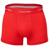 Calvin Klein Herren Boxershorts, 3er Pack - Trunks, Icon Stretch, Logobund Blau/Grau/Rot S