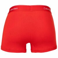 Calvin Klein mens boxer shorts, 3-pack -Trunks, Icon Stretch, logo waistband Blue/Grey/Red S (Small)