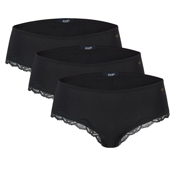 JOOP! womens briefs, 3-pack, multipack, briefs, cotton stretch, single-coloured Black M (Medium)
