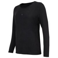 JOOP! Damen Langarmshirt mit Logo-Print - Cosy, Longsleeve, Rundhals, Cotton Stretch Schwarz XS