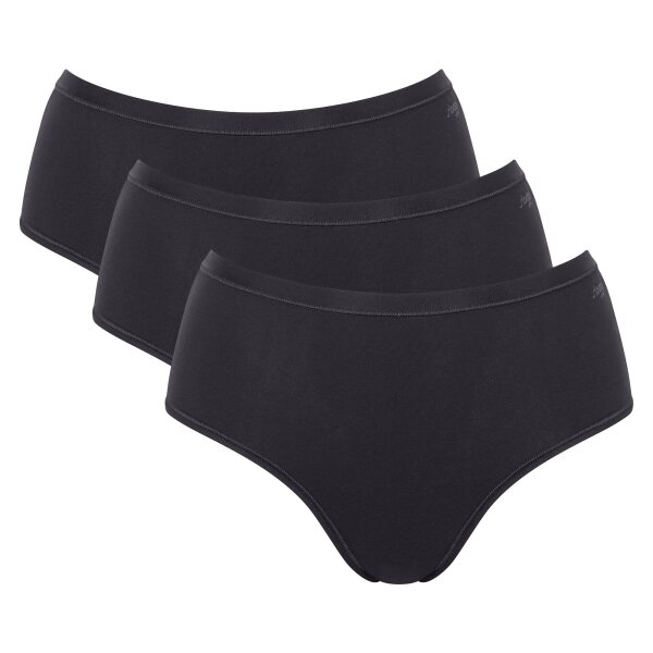 Sloggi Women Briefs, 3-pack - GO Daily Cotton Midi 3P, pants, stretch cotton Black M (Medium)