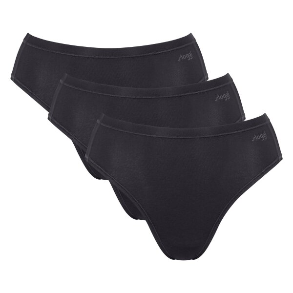 Sloggi Women Tai Briefs, 3-pack - GO Daily Cotton Tai 3P, pants, stretch cotton Black XS (X-Small)
