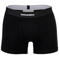 DSQUARED2 Herren Boxershorts, 2er Pack - Twin Pack Trunk, Cotton Stretch, Logobund Schwarz S