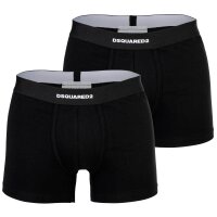 DSQUARED2 mens boxer shorts, 2-pack - Twin Pack Trunk, cotton stretch, logo waistband Black S (Small)