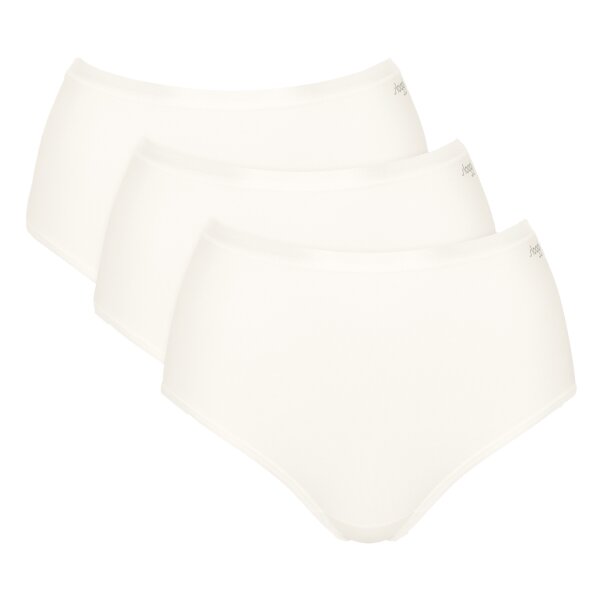 Sloggi ladies Highwaist briefs, 3-pack - GO Daily Cotton Highwaist 3P, pants, stretch cotton White S (Small)