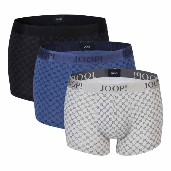 JOOP! Herren Boxershorts, 3er Pack - Everyday, Cotton Stretch, gemustert