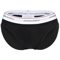 DSQUARED2 mens briefs, 3-pack - 3-pack briefs, cotton stretch, logo waistband Black S (Small)