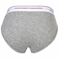 DSQUARED2 mens briefs, 3-pack - 3-pack briefs, cotton stretch, logo waistband Black/White/Grey XL (X-Large)