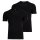 DSQUARED2 Mens T-shirts, 2-pack - Twin Pack V-Neck T-Shirt, V-neck, Cotton Stretch Black S (Small)