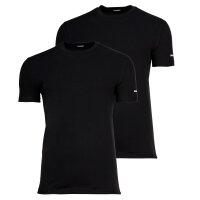 DSQUARED2 Mens T-shirts, 2-pack - Twin Pack T-shirt, crew neck, cotton stretch Black S (Small)