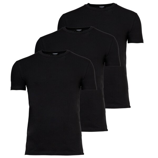 DSQUARED2 Mens T-shirts, 3-pack - 3-Pack T-shirt, crew neck, cotton stretch Black M (Medium)