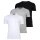 DSQUARED2 Herren T-Shirts, 3er Pack - 3-Pack T-Shirt, Rundhals-Ausschnitt, Cotton Stretch Schwarz/Weiß/Grau 2XL