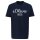 s.Oliver mens T-shirt, 4-pack - basic, logo print, round neck, cotton White/Blue/Dark grey/Black S (Small)