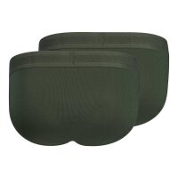 SKINY Herren Tanga-Slip, 2er Pack - Cotton Retro, Unterhose, Feinripp, Baumwolle Dunkelgrün S