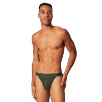 SKINY Herren Tanga-Slip, 2er Pack - Cotton Retro, Unterhose, Feinripp, Baumwolle Dunkelgrün S